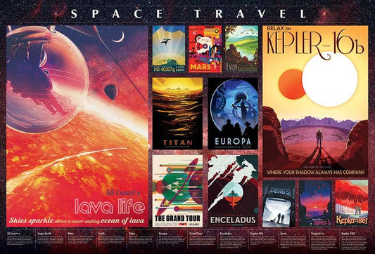 Cobble Hill - Space Travel Posters - 2000 Piece Jigsaw Puzzle