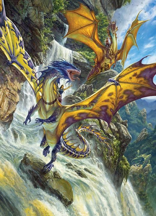 Cobble Hill - Waterfall Dragons - 1000 Piece Jigsaw Puzzle