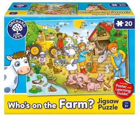 Orchard Toys - Who's On The Farm - 20 Piece Jigsaw Puzzle