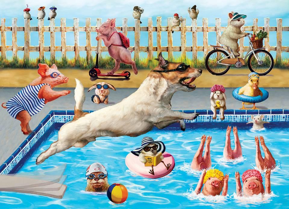 Pool Puzzle Eurographics - Crazy Pool Day - 500XL Piece Jigsaw Puzzle – Jigsaw ...