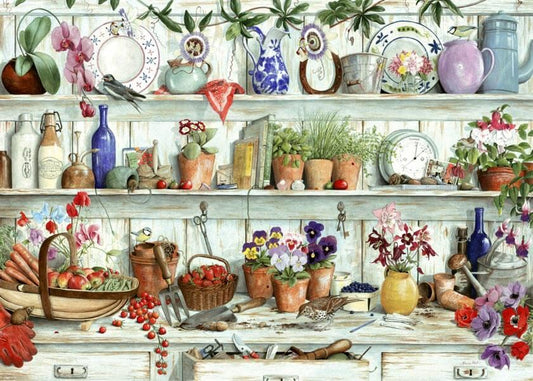 House of Puzzles - Posies & Produce - 500XL Piece Jigsaw Puzzle