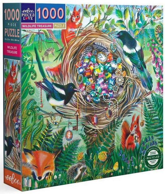Eeboo - Wildlife Treasure - 1000 Piece Jigsaw Puzzle