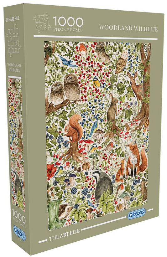 Gibsons - The Art File Woodland Wildlife - 1000 Piece Jigsaw Puzzle