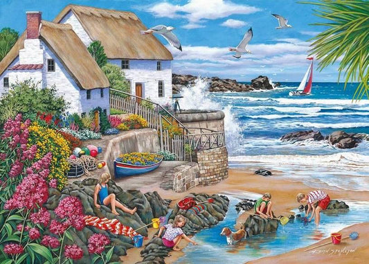 House of Puzzles - Seaspray Cottages - 500XL Piece Jigsaw Puzzle