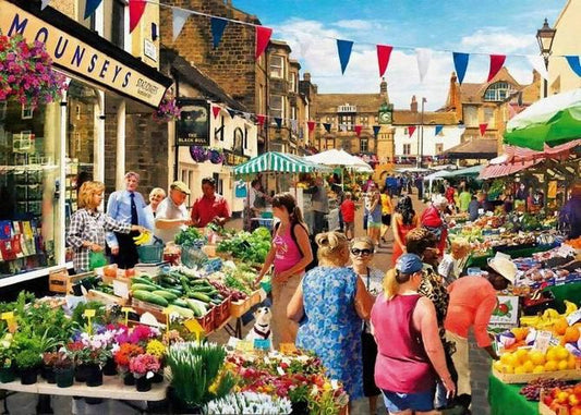 House of Puzzles - Street Market - 500 Piece Jigsaw Puzzle