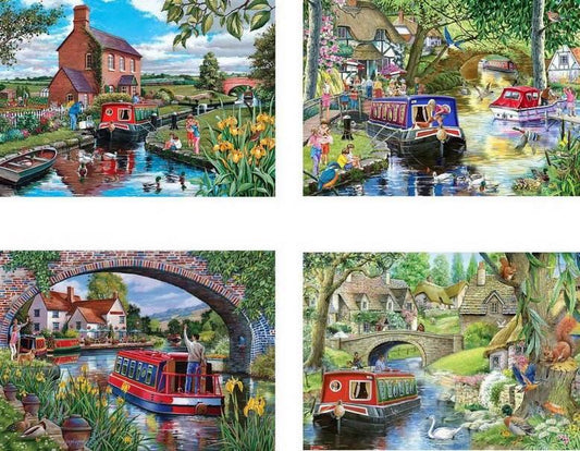 House of Puzzles - Cruising The Canals - 4 x 500 Piece Jigsaw Puzzle