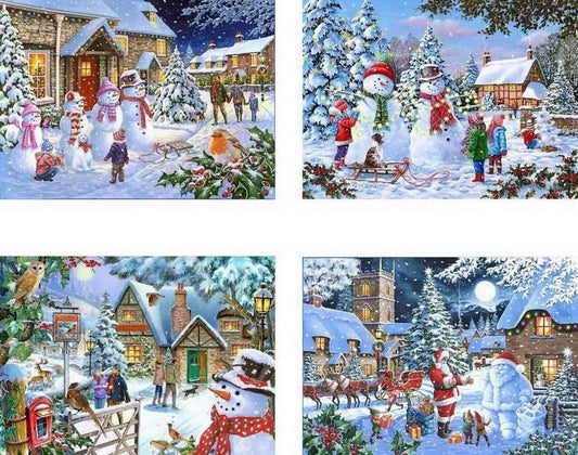 House of Puzzles - Let It Snow - 4 x 500 Piece Jigsaw Puzzle