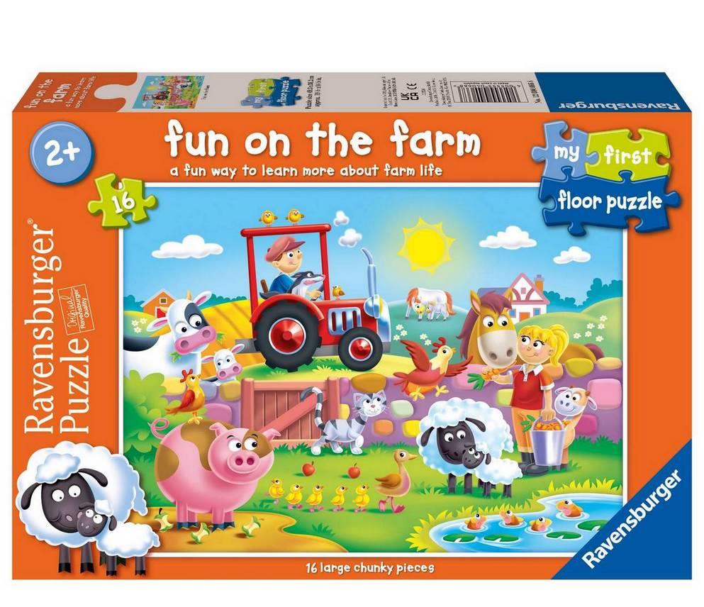 Ravensburger Fun On The Farm My First Floor Puzzle 16 Piece Jigsaw ravensburger-fun-on-the-farm-my-first-floor-puzzle-16-piece-jigsaw