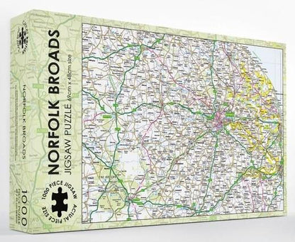 Pieceful Maps - Norfolk Broads - 1000 Piece Jigsaw Puzzle