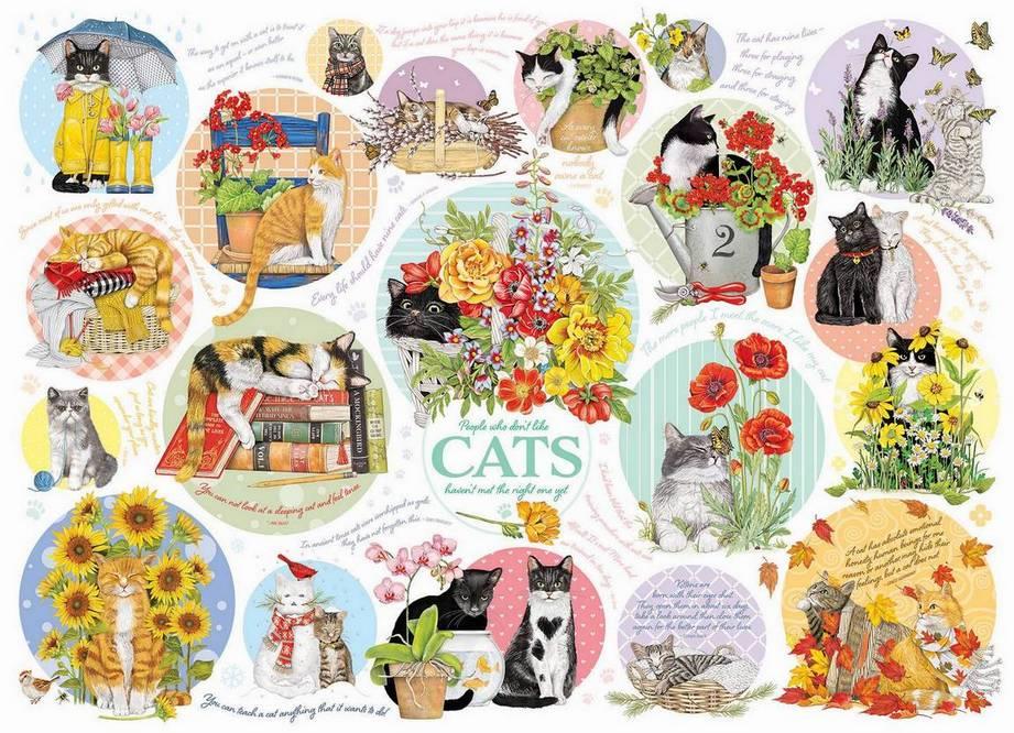 Cobble Hill - Cat Thoughts - 1000 Piece Jigsaw Puzzle