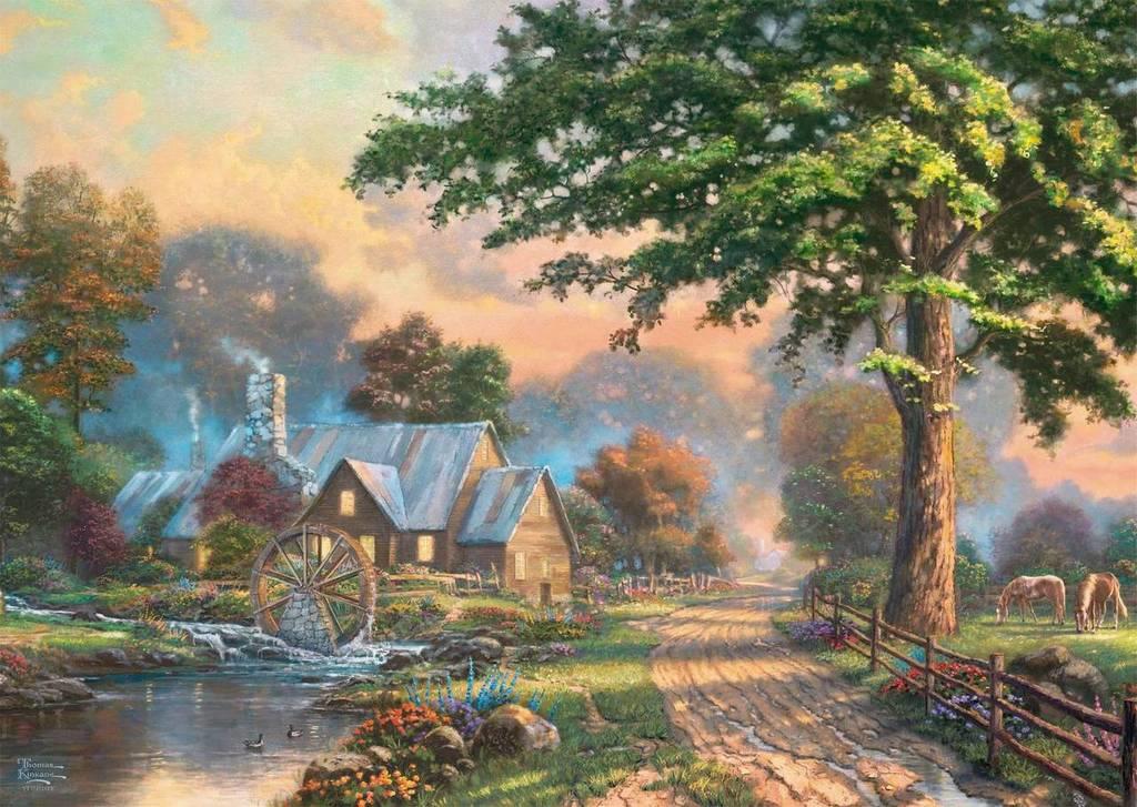 Schmidt - Thomas Kinkade - Simpler Times - 1000 Piece Wooden Jigsaw Puzzle