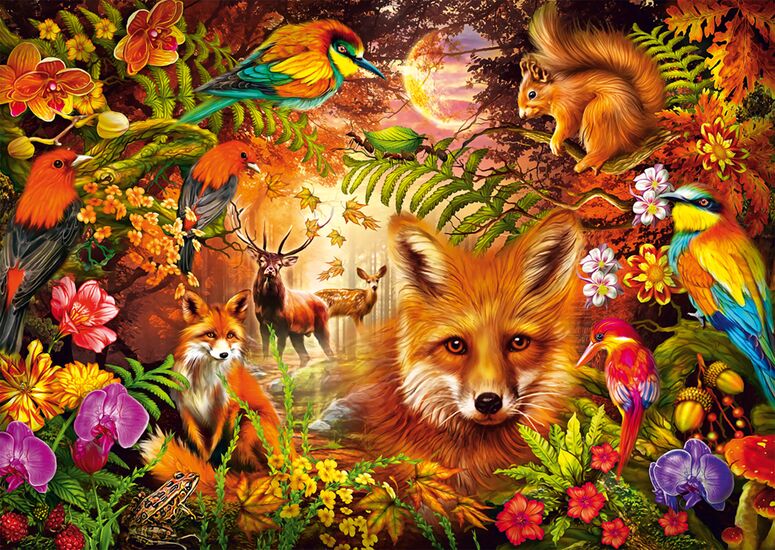 Schmidt - Flowers Fur & Feathers - 1000 Piece Jigsaw Puzzle