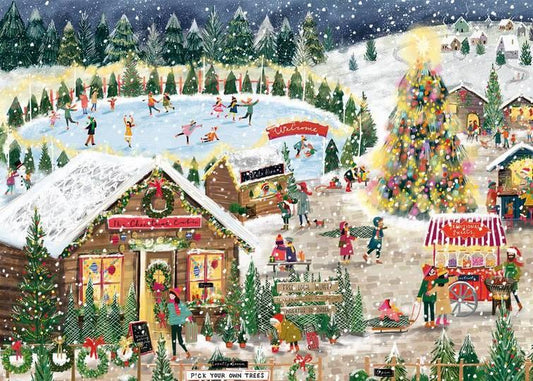 Falcon de Luxe - Winter Village - 1000 Piece Jigsaw Puzzle