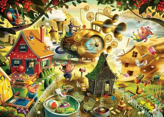 Ravensburger - Look Out Little Pigs - 1000 Piece Jigsaw Puzzle