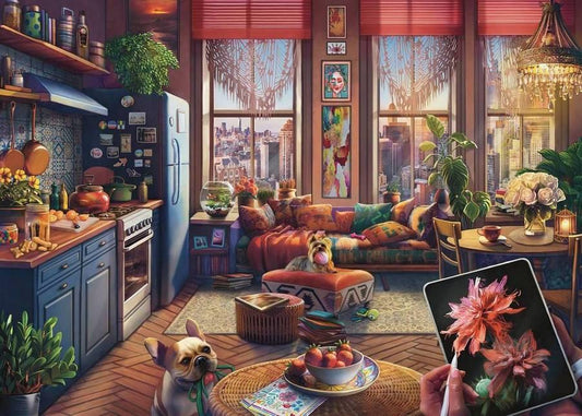 Ravensburger - Cozy Boho Studio - 500XL Piece Jigsaw Puzzle