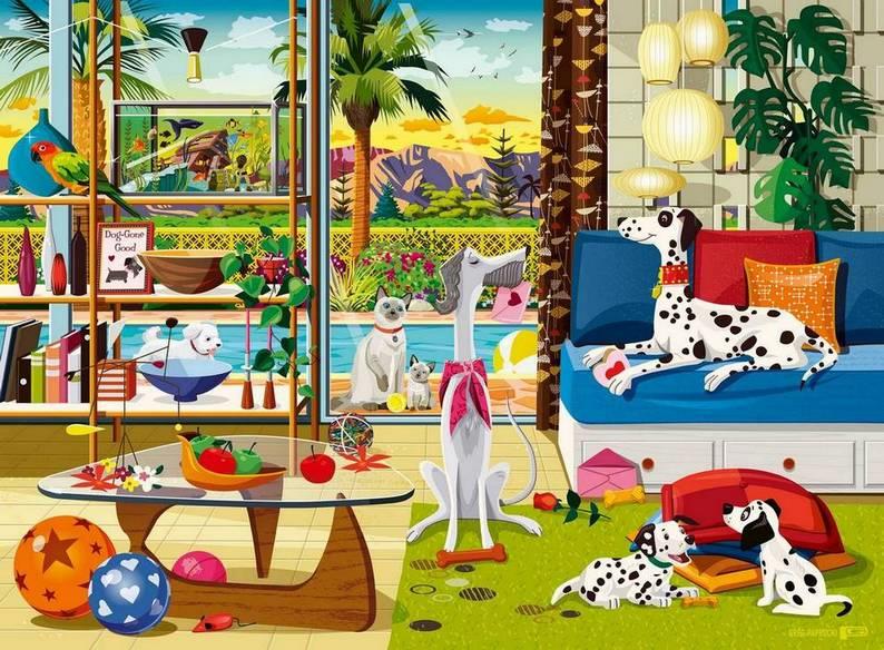 Ravensburger - Pets of Palm Springs - 500 Piece Jigsaw Puzzle