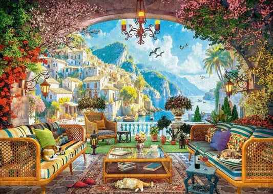 Ravensburger - Mediterranean Terrace View - 1000 Piece Jigsaw Puzzle