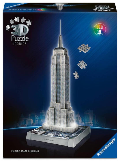 Ravensburger - Iconics - Empire State Building Light Up - 216 Piece 3D Jigsaw Puzzle