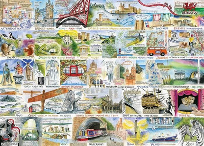 Gibsons - British & Brilliant - 1000 Piece Jigsaw Puzzle