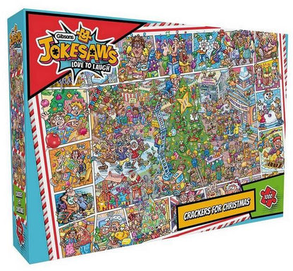 Gibsons - Jokesaws - Crackers for Christmas - 1000 Piece Jigsaw Puzzle