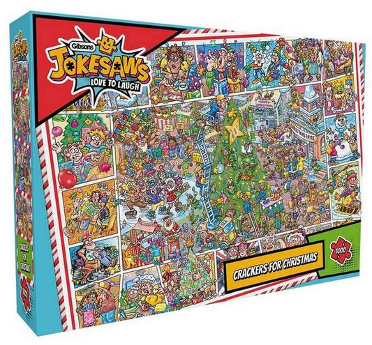 Gibsons - Jokesaws - Crackers for Christmas - 1000 Piece Jigsaw Puzzle