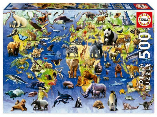 Educa - One Hundred Endangered Species - 500 Piece Jigsaw Puzzle