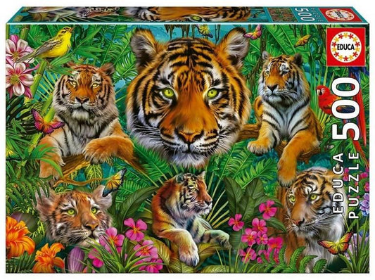 Educa - Tiger Jungle - 500 Piece Jigsaw Puzzle