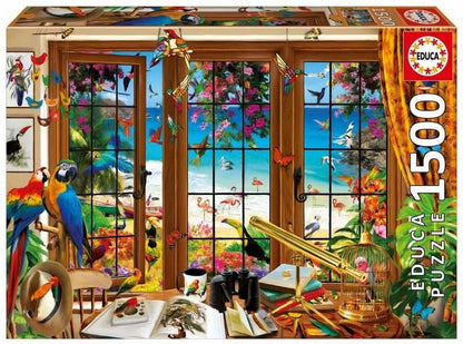 Educa - Birders Window - 1500 Piece Jigsaw Puzzle