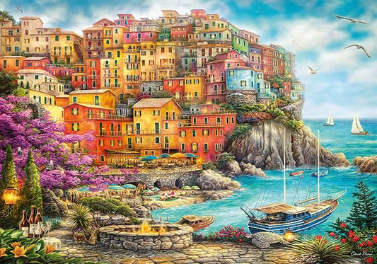 CherryPazzi - A Beautiful Day at Cinque Terre - 2000 Piece Jigsaw Puzzle