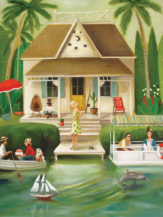 New York Puzzle Company - Splendid Summer Home - 500 Piece Jigsaw Puzzle