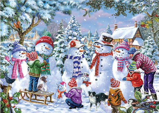 House of Puzzles - Seven Silly Snowmen - 1000 Piece Jigsaw Puzzle