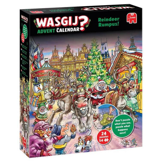 Wasgij - Advent Calendar - Reindeer Rumpus! - 24 x 54 Piece Jigsaw Puzzle