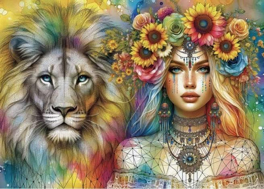 JaCarou - Beauty and Roar - 1000 Piece Jigsaw Puzzle