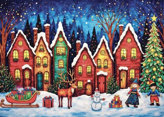 JaCarou - Christmas Night - 1000 Piece Jigsaw Puzzle