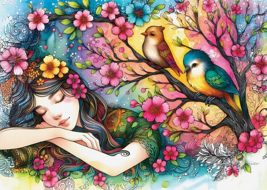 Delfy - Dreaming in Bloom - 1000 Piece Jigsaw Puzzle