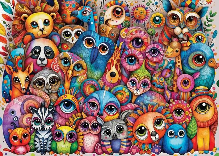 Delfy - Surreal Friendly Group - 1000 Piece Jigsaw Puzzle