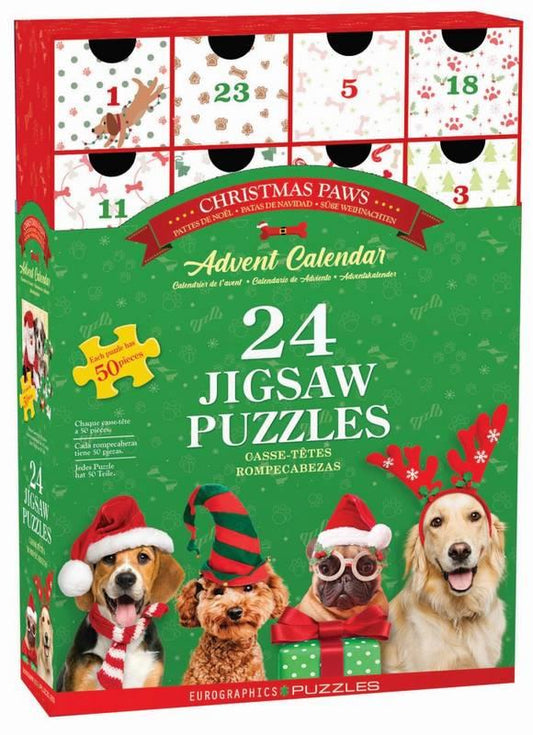 Eurographics - Christmas Paws - Advent Calendar 24 x 50 Piece
