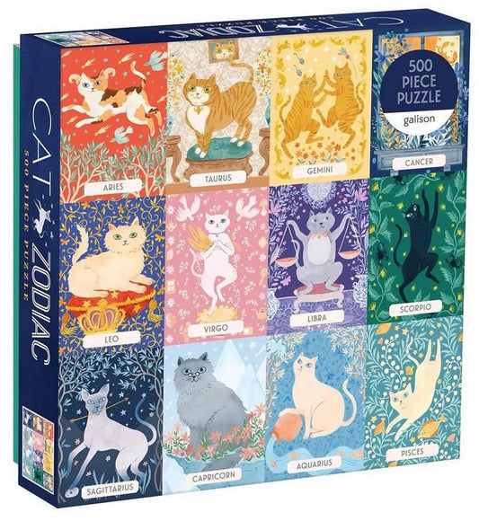 Galison - Cat Zodiac - 500 Piece Jigsaw Puzzle