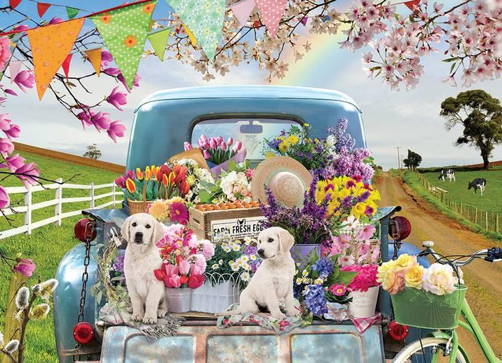 Cobble Hill - Country Truck in Spring - 500 Piece Jigsaw Puzzle