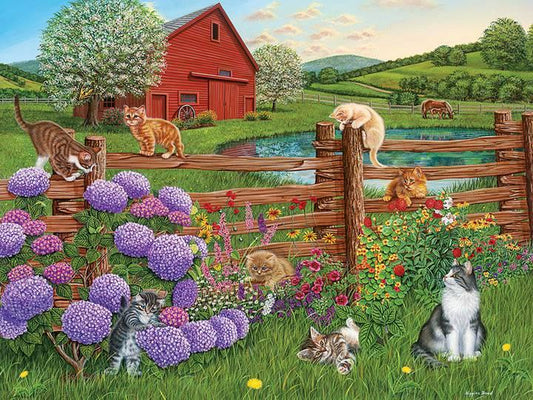 Cobble Hill - Farm Cats - 275 Piece Jigsaw Puzzle