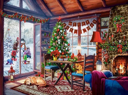 Castorland - Christmas Cottage - 2000 Piece Jigsaw Puzzle