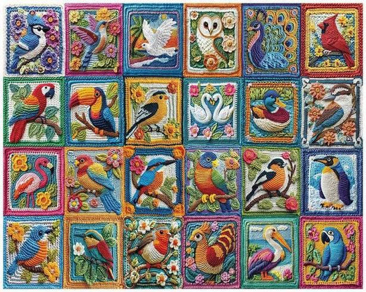 White Mountain - Bird Crochet - 1000 Piece Jigsaw Puzzle