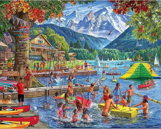 White Mountain - Summer Camp - 1000 Piece Jigsaw Puzzle