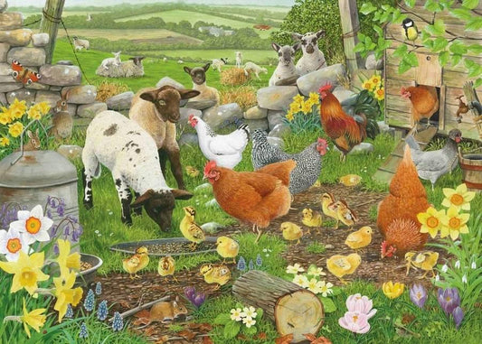 House of Puzzles - Spring Chickens - 500XL Piece Jigsaw Puzzle