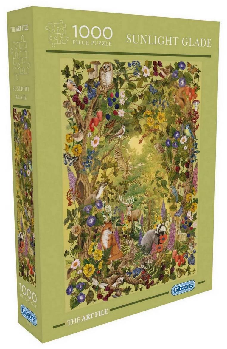 Gibsons - The Art File Sunlight Glade - 1000 Piece Jigsaw Puzzle