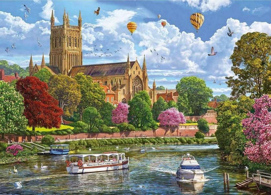 Gibsons - Worcester from the River - 1000 Piece Jigsaw Puzzle