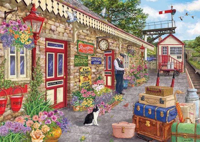 Falcon De Luxe - Station Blooms - 1000 Piece Jigsaw Puzzle