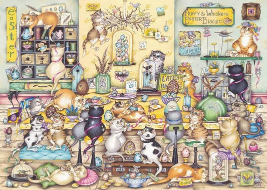 Ravensburger - Crazy Cats - Easter Eggstravaganza - 1000 Piece Jigsaw Puzzle