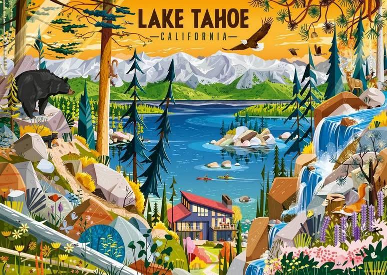 Ravensburger - Sacred Lake Tahoe - US Puzzle Championships - 1000 Piece Jigsaw Puzzle