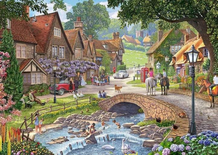 Ravensburger - Leisure Days No 13 - By the Stream - 1000 Piece Jigsaw Puzzle